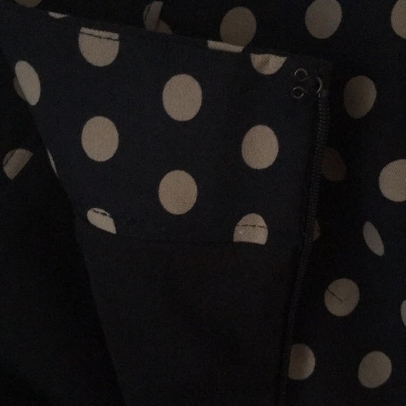 Ann Taylor Loft Black and Tan Polka Dot Skirt - Picture 6 of 8